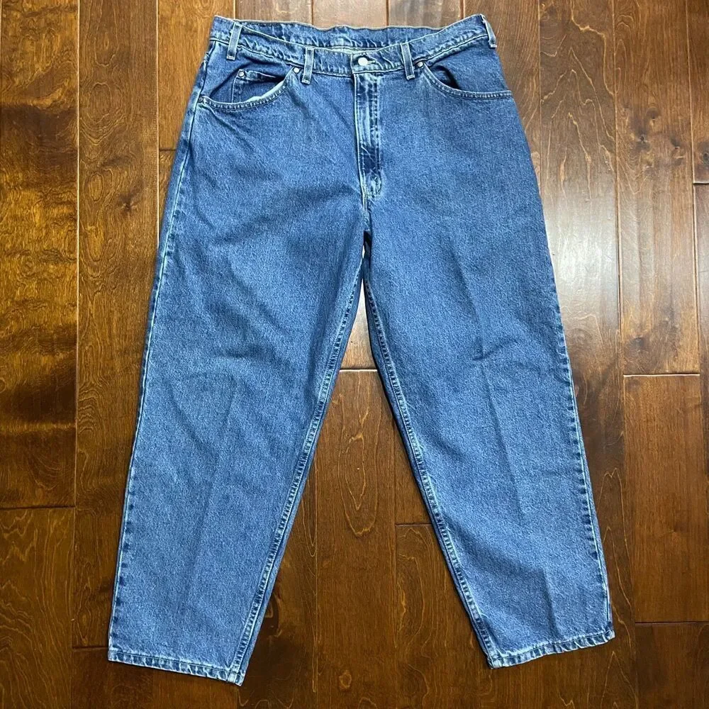 Levi's L2 Vintage 1998 Baggy Loose Fit Denim Blue Jeans Men's Size 38W x 30L